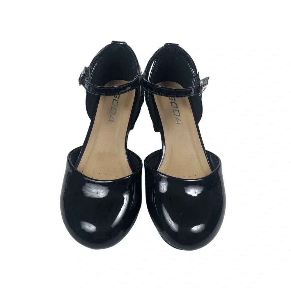 Soda Girls Black Patent Leather Dressy Shoes Sz 1.5